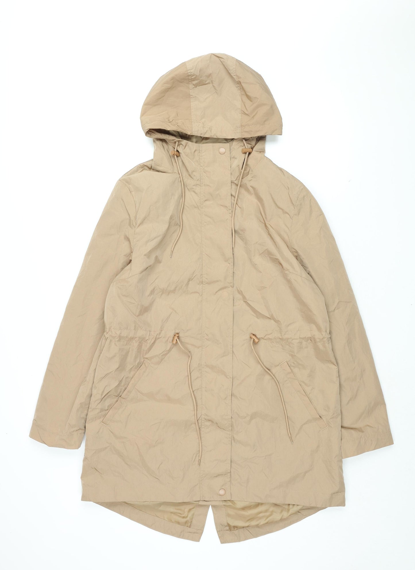 NEXT Womens Beige Rain Coat Coat Size 14 Zip