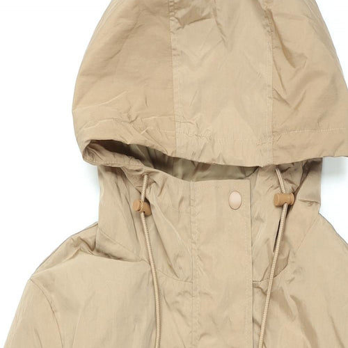 NEXT Womens Beige Rain Coat Coat Size 14 Zip