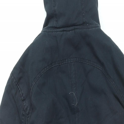 New Look Womens Blue Overcoat Coat Size 12 Zip