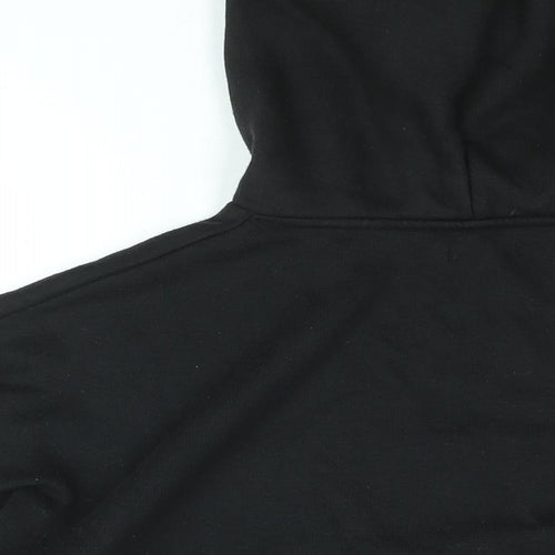 Boohoo Womens Black Cotton Pullover Hoodie Size S Pullover - DSGN STUDIO