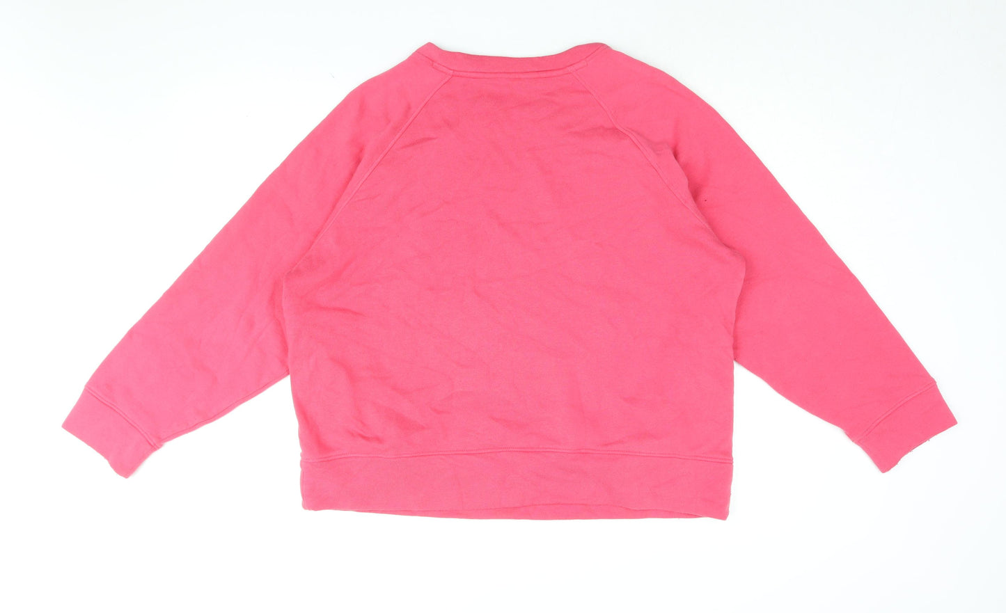 GOODMOVE Womens Pink Cotton Pullover Sweatshirt Size 14 Pullover