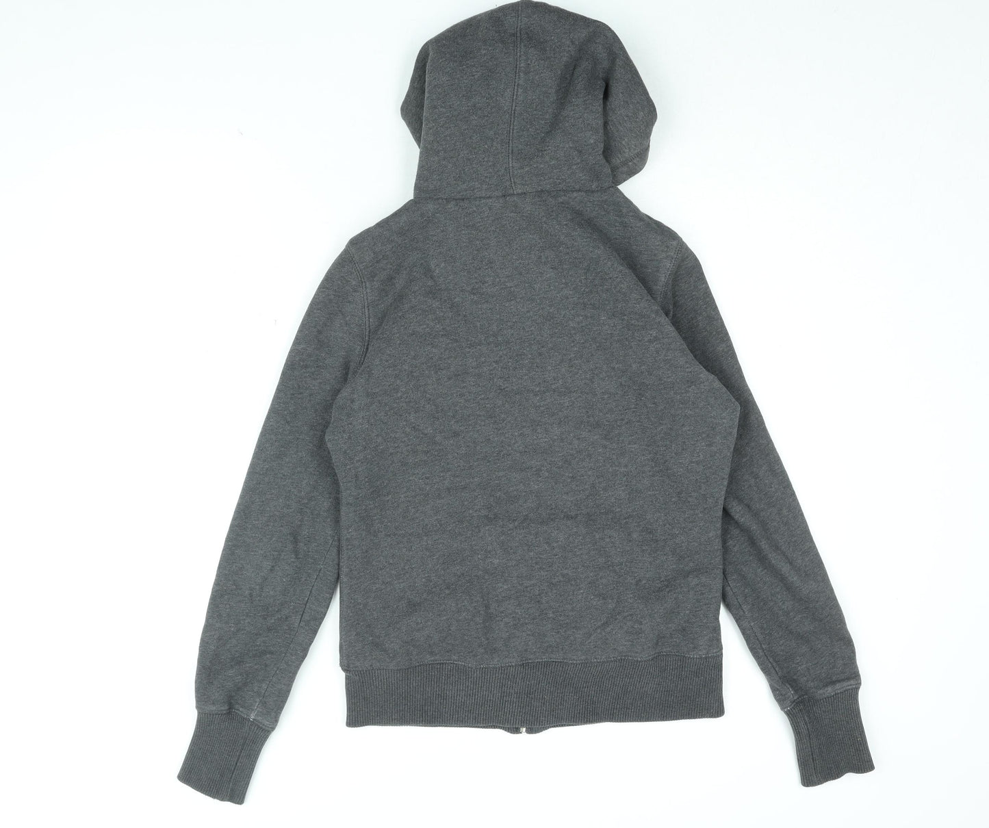 H&M Womens Grey Cotton Full Zip Hoodie Size M Zip