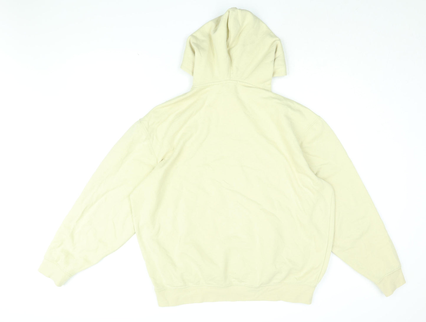 Boohoo Mens Yellow Cotton Pullover Hoodie Size XS - Paris