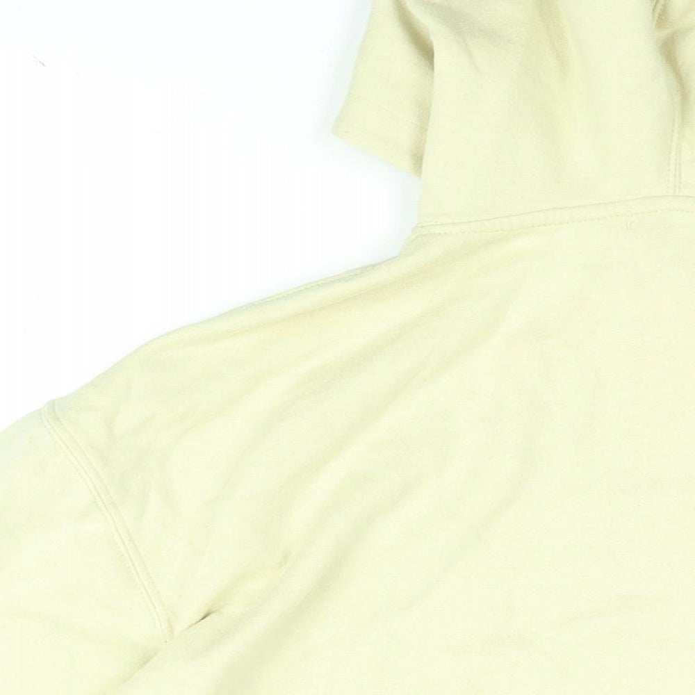 Boohoo Mens Yellow Cotton Pullover Hoodie Size XS - Paris