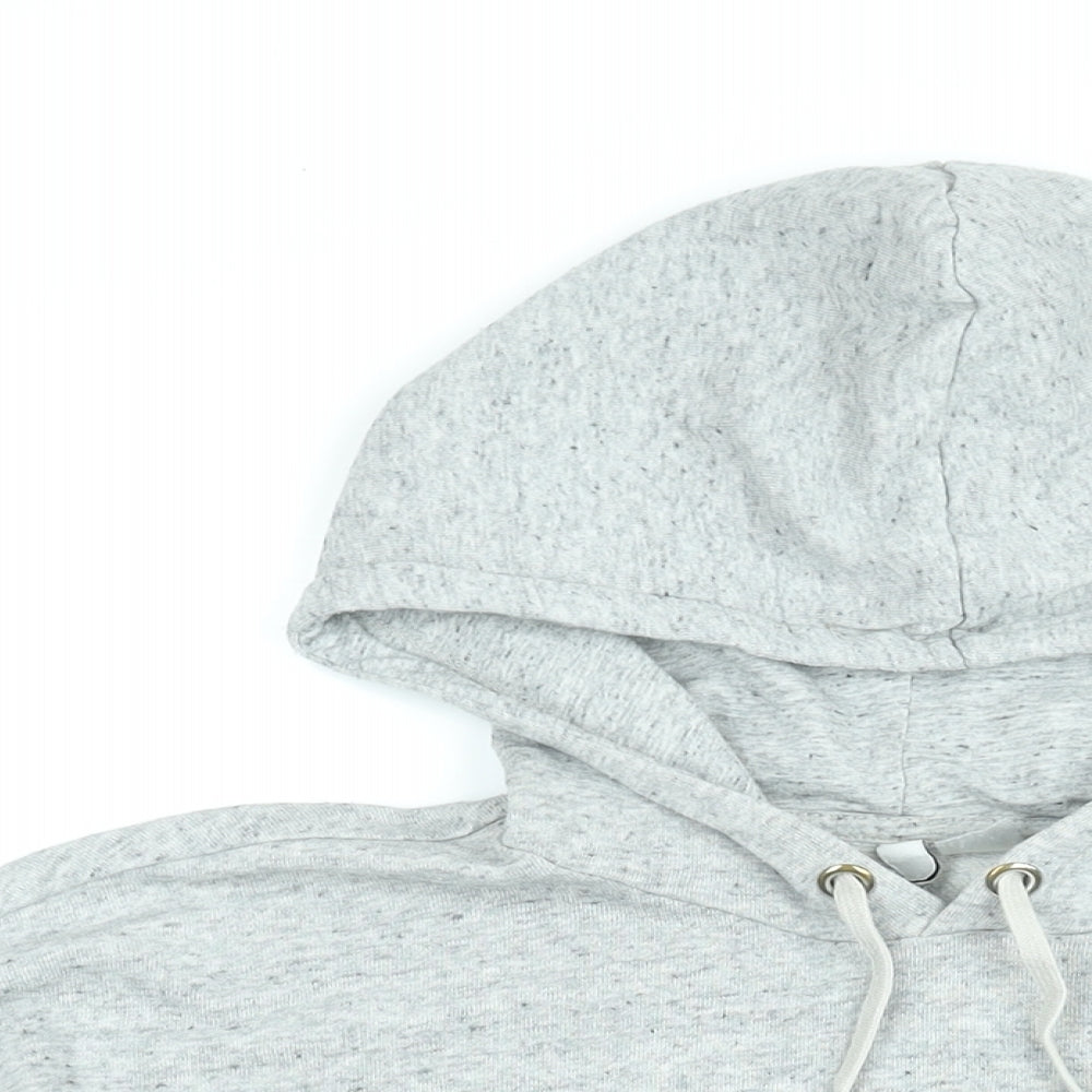 H&M Womens Grey Cotton Pullover Hoodie Size L Pullover