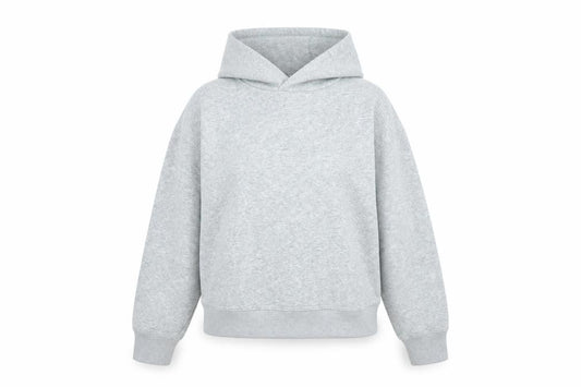 Front view of Zara women’s grey cotton pullover hoodie, size S, pullover