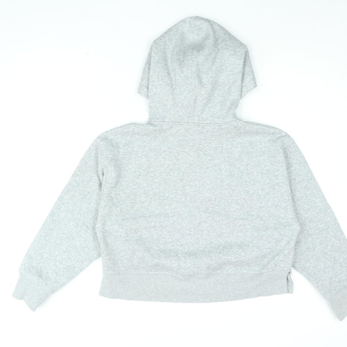 Zara Womens Grey Cotton Pullover Hoodie Size S Pullover
