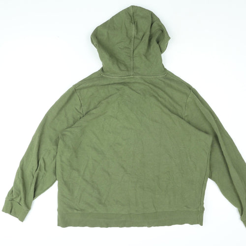 Marks and Spencer Womens Green Cotton Pullover Hoodie Size 18 Pullover