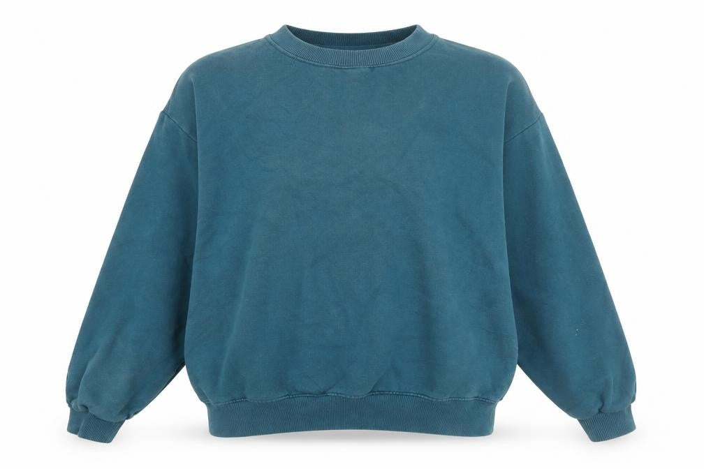 Pull&Bear Womens Blue Cotton Pullover Sweatshirt Size S Pullover