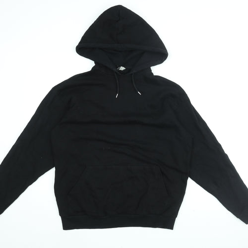 ASOS Mens Black Cotton Pullover Hoodie Size XS - Hand Sign