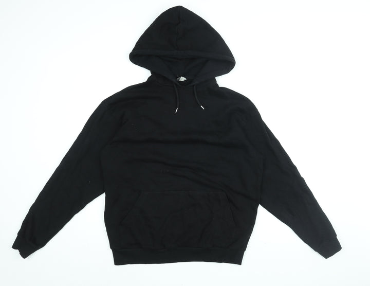 ASOS Mens Black Cotton Pullover Hoodie Size XS - Hand Sign