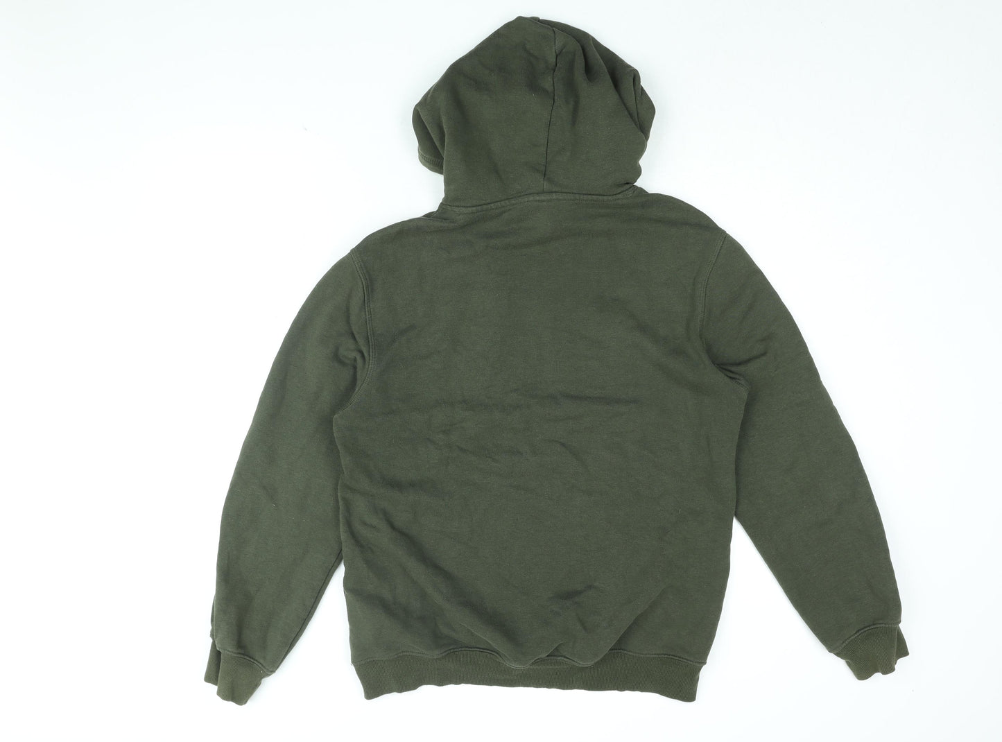 H&M Mens Green Cotton Pullover Hoodie Size S