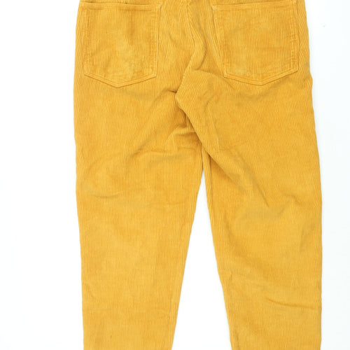 ASOS Womens Yellow Cotton Straight Jeans Size 32 in L32 in Regular Zip - Corduroy