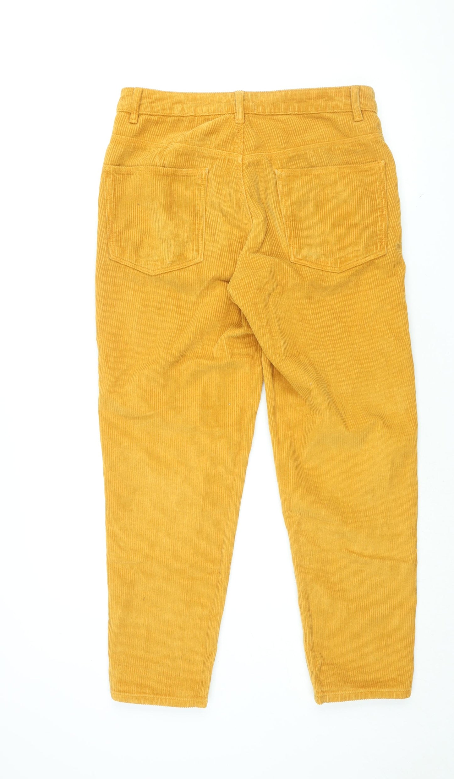 ASOS Womens Yellow Cotton Straight Jeans Size 32 in L32 in Regular Zip - Corduroy