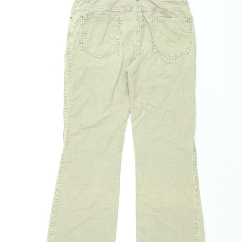 Marks and Spencer Womens Beige Cotton Bootcut Jeans Size 10 L27 in Regular Zip - Corduroy