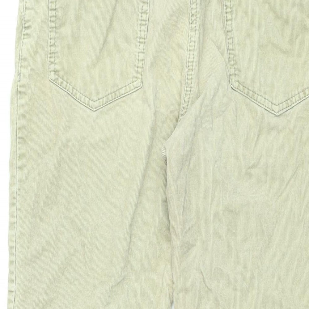 Marks and Spencer Womens Beige Cotton Bootcut Jeans Size 10 L27 in Regular Zip - Corduroy