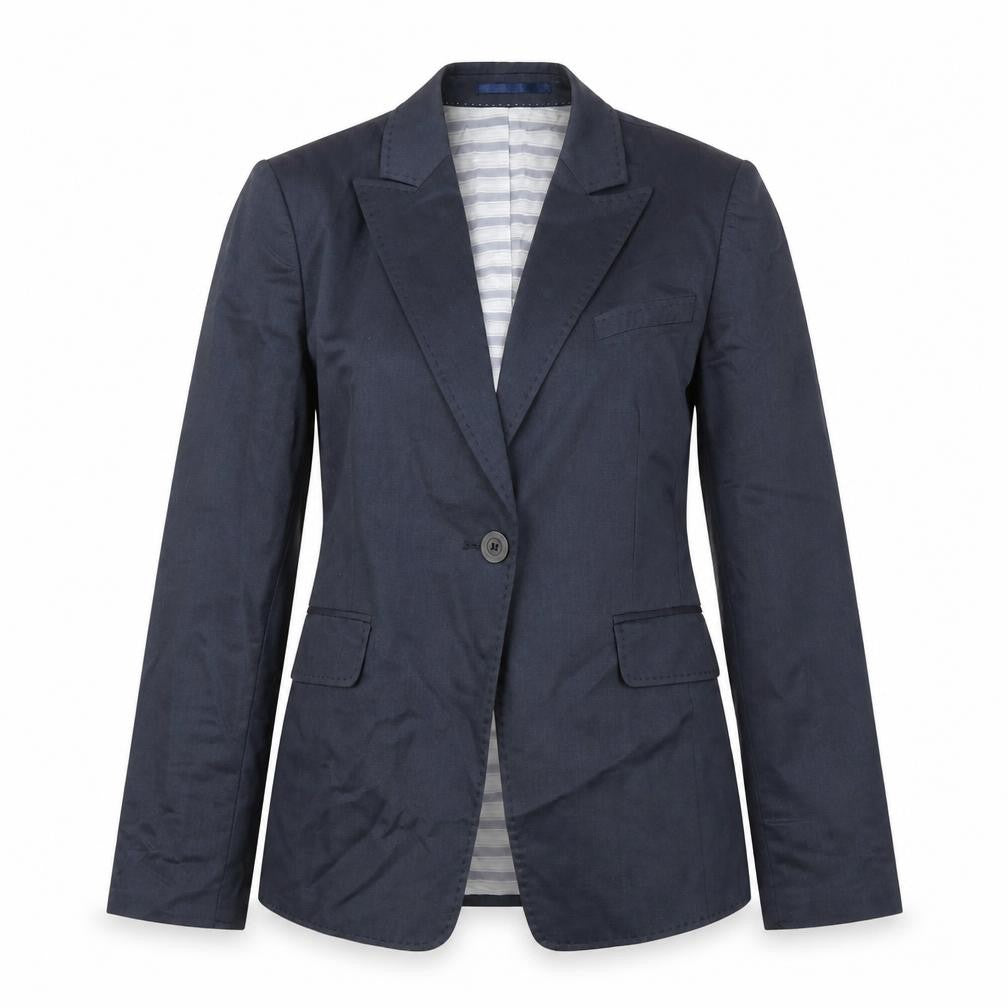 Front view of Marks & Spencer Women's Blue Blazer, size M