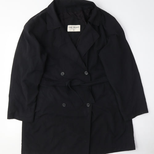 Debenhams Women’s Black Cotton Trench Coat Size 12