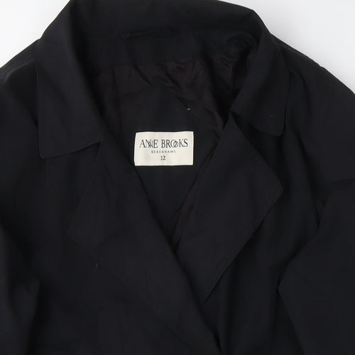 Debenhams Women’s Black Cotton Trench Coat Size 12