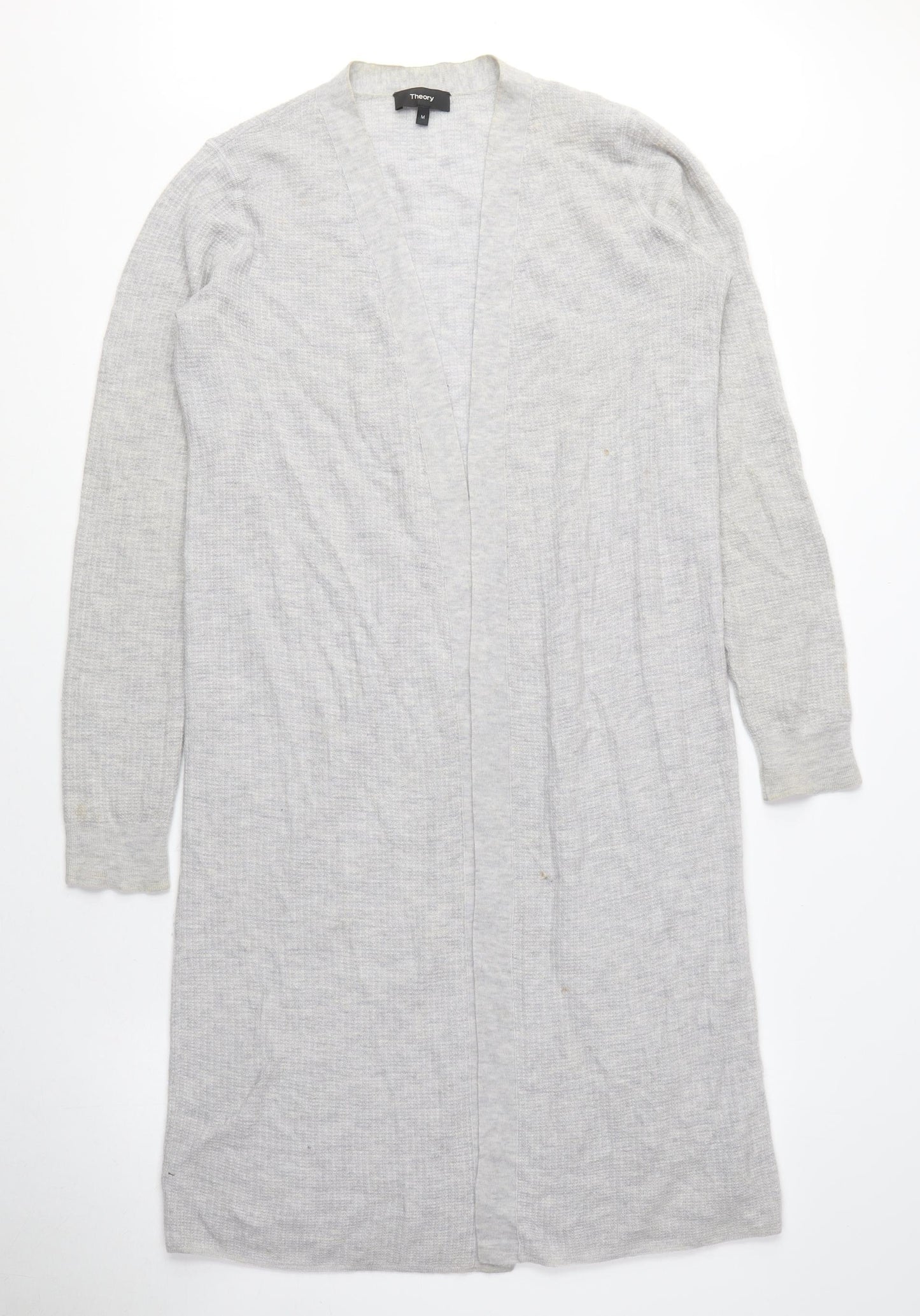 Theory Women's Grey Cardigan, L, Wool Blend, Casual