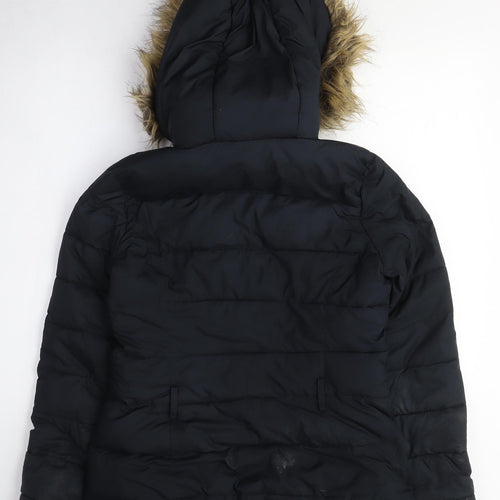 Hollister Women's Black Puffer Jacket, Size M