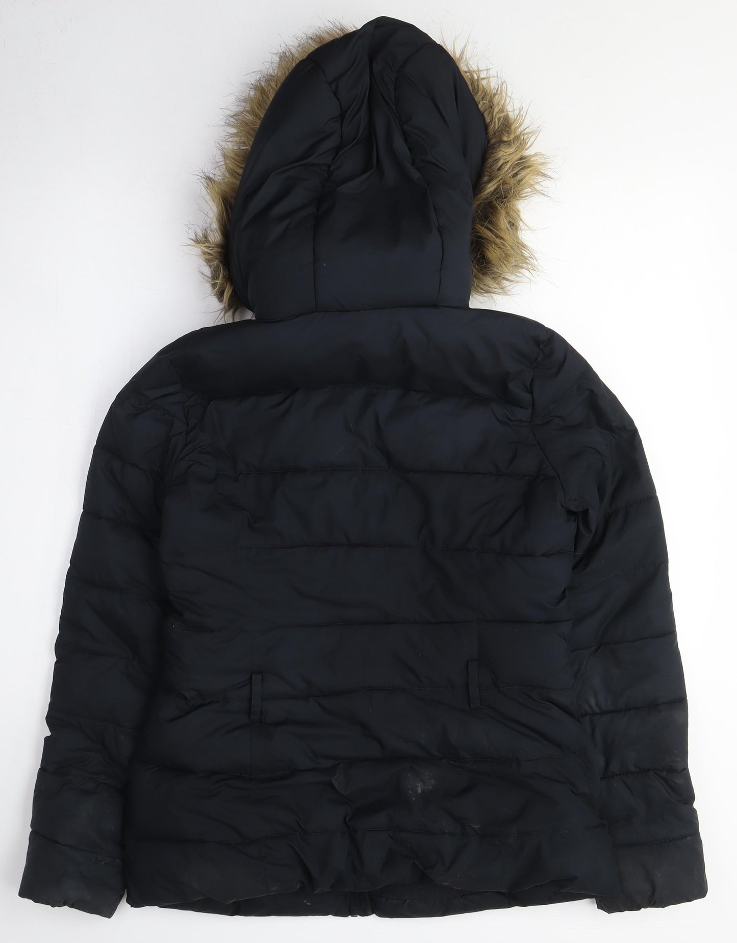 Hollister Women's Black Puffer Jacket, Size M