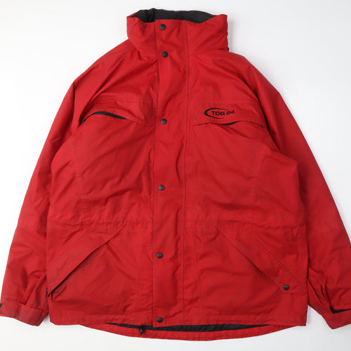TOG 24 Men's Red Parka Jacket XL Waterproof Hooded