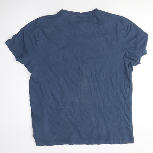 Original Penguin Men's Blue Crew Neck T-Shirt, Size M