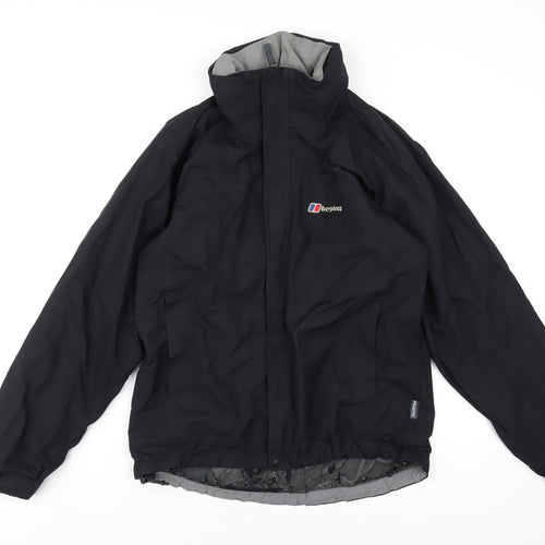 Berghaus Mens Black Rain Coat Coat Size S Zip