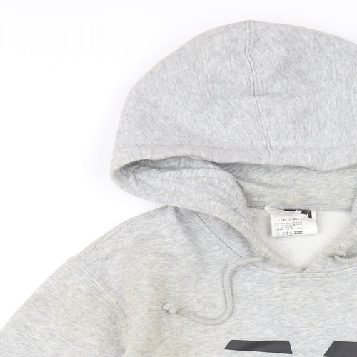 New Balance Mens Grey Cotton Pullover Hoodie Size S