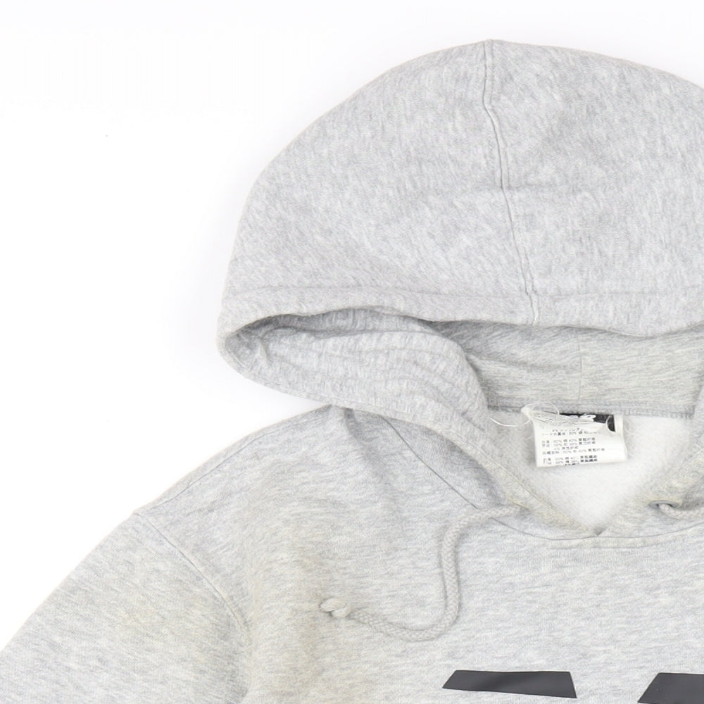 New Balance Mens Grey Cotton Pullover Hoodie Size S