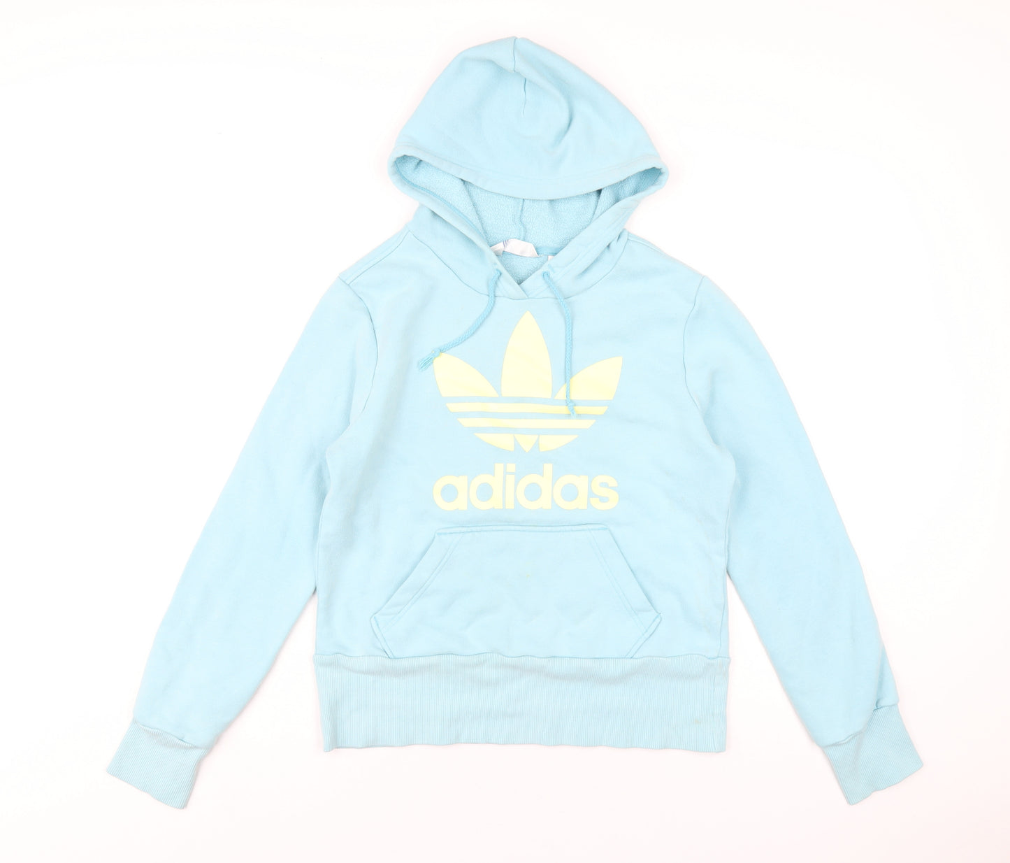 adidas Boys Blue Cotton Pullover Hoodie Size 16 Years Pullover