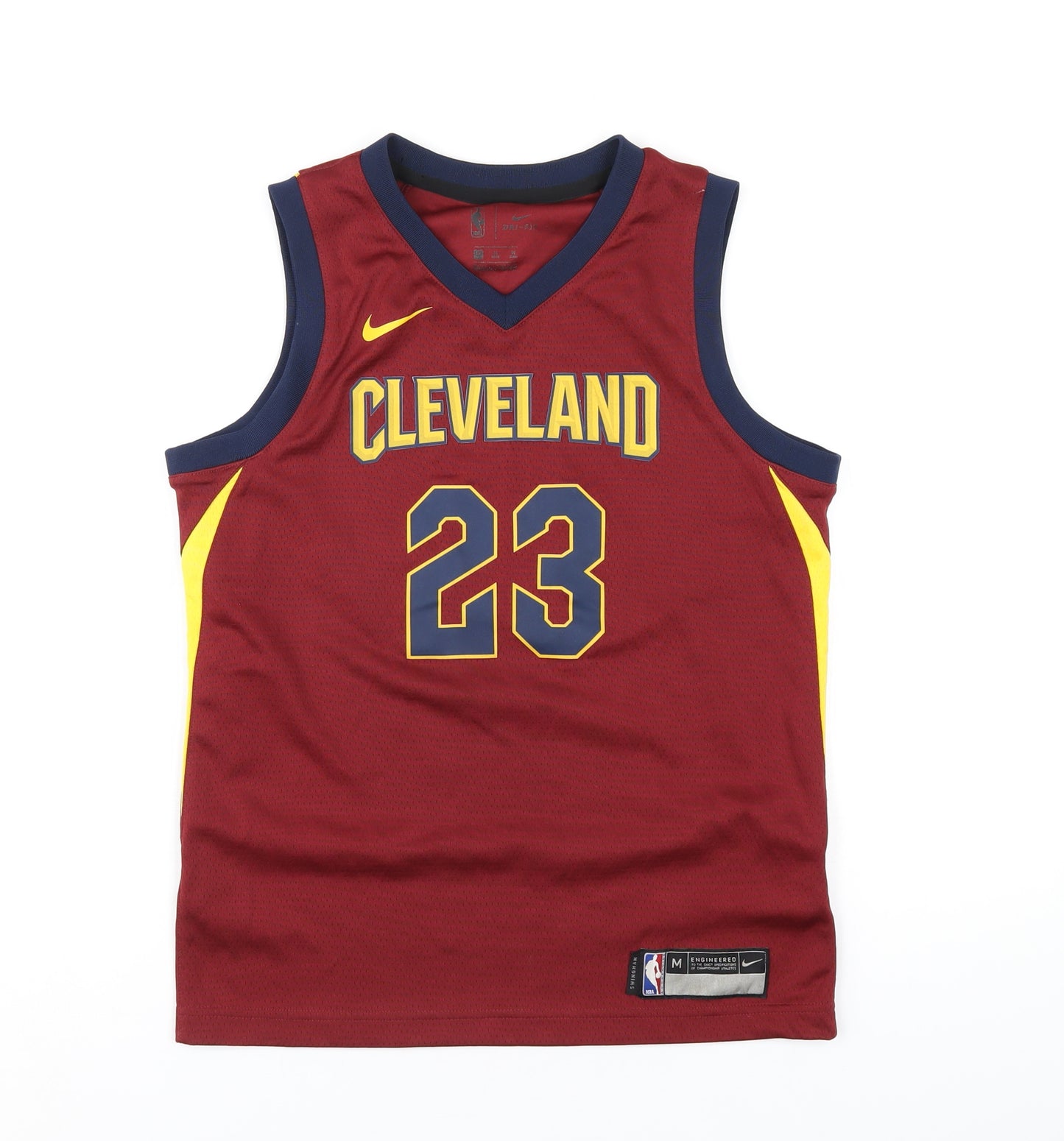 Nike Boys Red Polyester Basic Tank Size 10-11 Years V-Neck Pullover - Cleveland Cavaliers Basketball