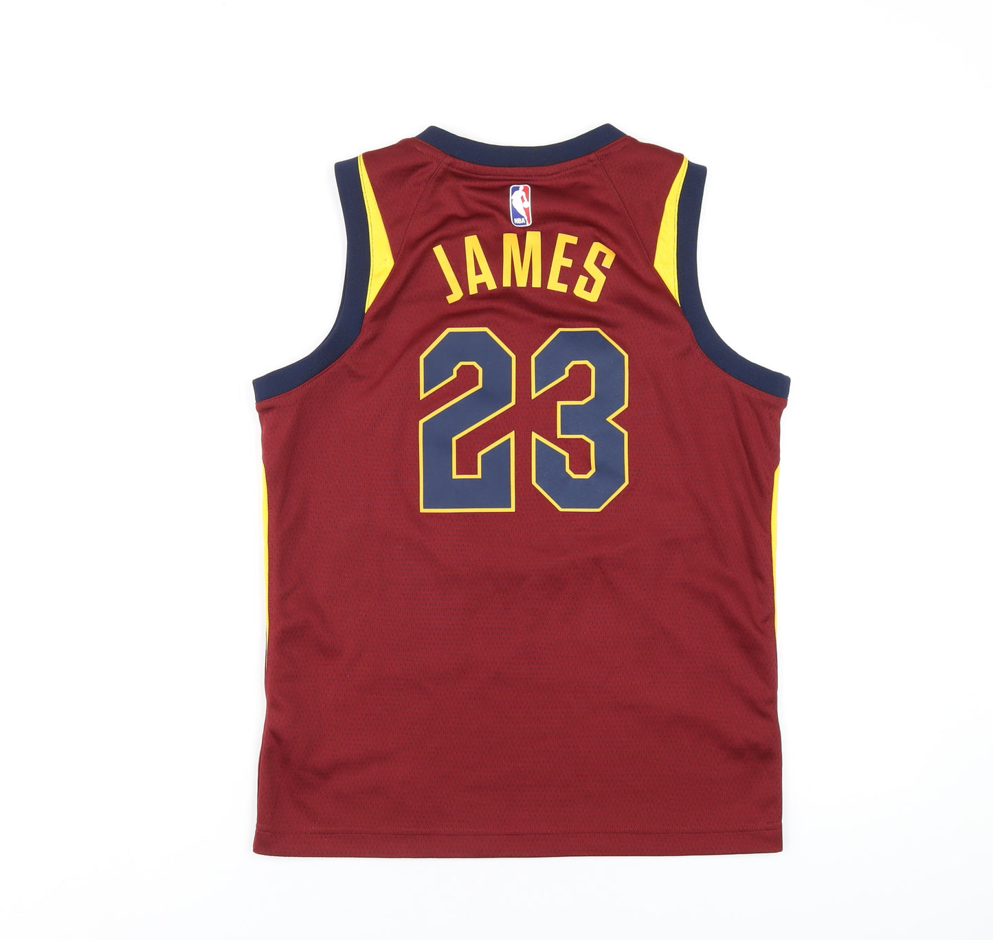 Nike Boys Red Polyester Basic Tank Size 10-11 Years V-Neck Pullover - Cleveland Cavaliers Basketball