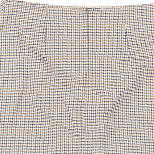 Monki Womens Multicoloured Plaid Polyester A-Line Skirt Size 6 Zip