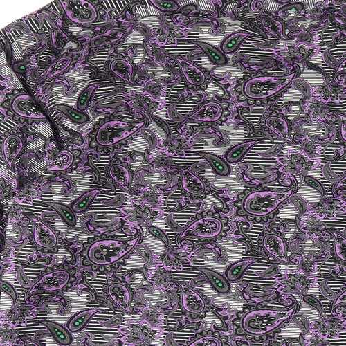 Pamoni Mens Multicoloured Geometric Cotton Button-Up Size 16 Collared Button