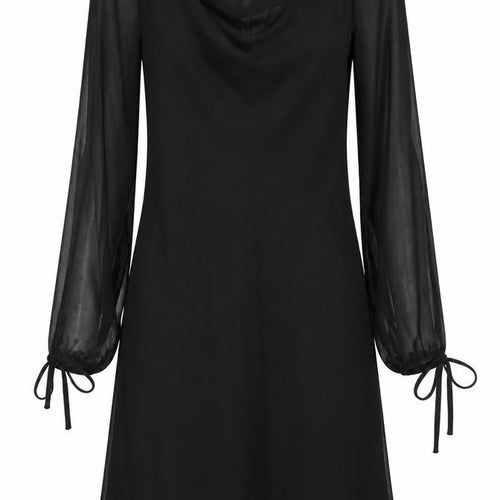FIORI di ZUCCA Womens Black Polyester A-Line Size 8 Cowl Neck Pullover