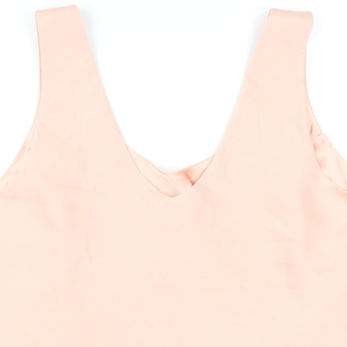 Nadine Merabi Womens Pink Polyester Basic Tank Size L Scoop Neck