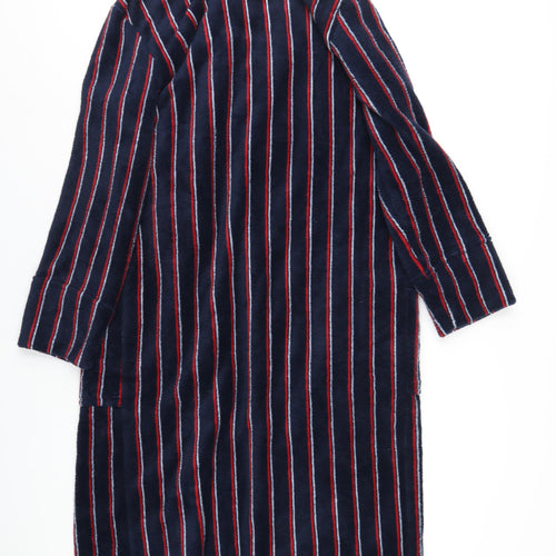 Ben Sherman Mens Blue Striped Polyester Robe Size S