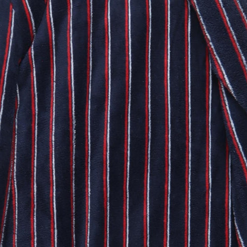 Ben Sherman Mens Blue Striped Polyester Robe Size S