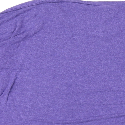 CAbi Womens Purple Viscose Basic T-Shirt Size M V-Neck