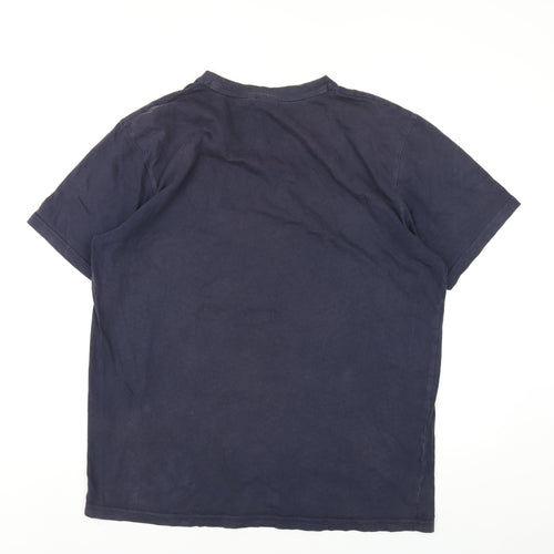 Rampant Sporting Mens Blue Cotton T-Shirt Size XL Round Neck