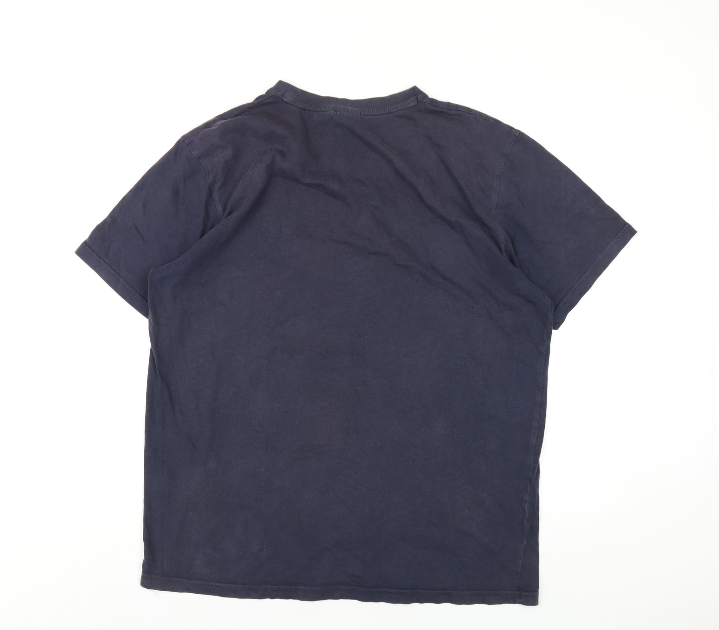 Rampant Sporting Mens Blue Cotton T-Shirt Size XL Round Neck