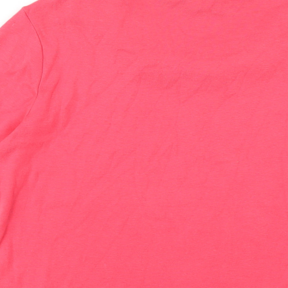 Eastex Womens Pink Cotton Basic T-Shirt Size 10 Round Neck