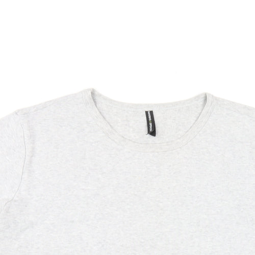 Marks and Spencer Womens Grey Cotton Basic T-Shirt Size 20 Round Neck