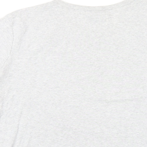 Marks and Spencer Womens Grey Cotton Basic T-Shirt Size 20 Round Neck