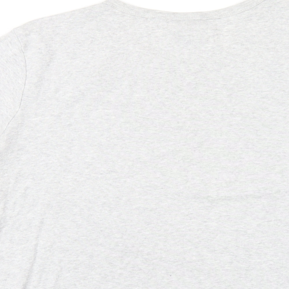 Marks and Spencer Womens Grey Cotton Basic T-Shirt Size 20 Round Neck