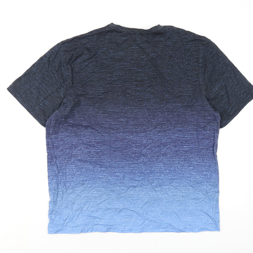 NEXT Mens Blue Cotton T-Shirt Size L Round Neck