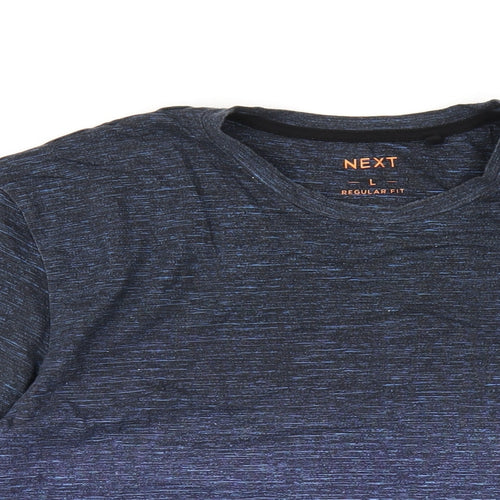 NEXT Mens Blue Cotton T-Shirt Size L Round Neck