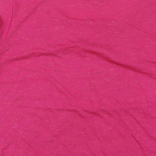 NEXT Womens Pink Viscose Basic T-Shirt Size 18 Round Neck